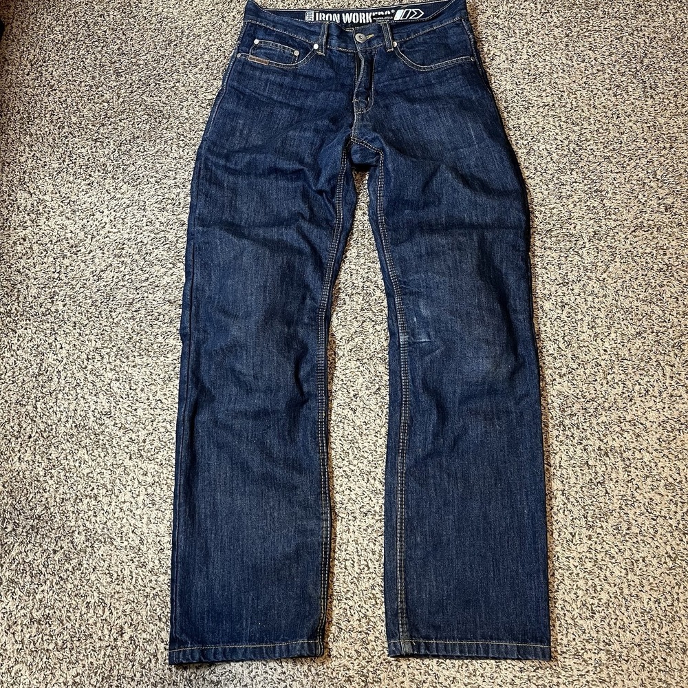 Iron Workers BLTIRN10-BLU Motorcycle Jeans 30x32 Kevlar Reinforced Blue Denim